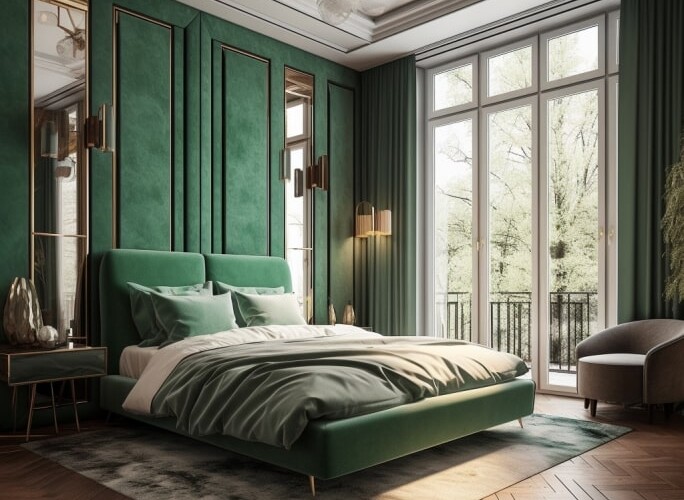 lit vert tete de lit