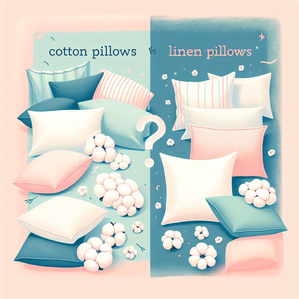 Oreillers en coton vs oreillers en lin : quel est le meilleur choix pour un sommeil confortable et frais ? 1 Coton vs Lin: Meilleur Oreiller pour Dormir Frais?