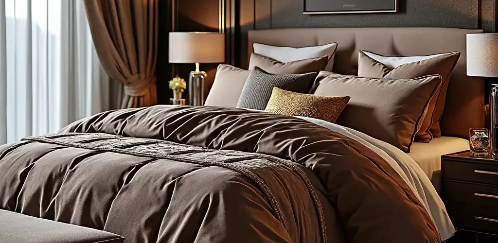 Ambiance Elegante avec Literie de Luxe