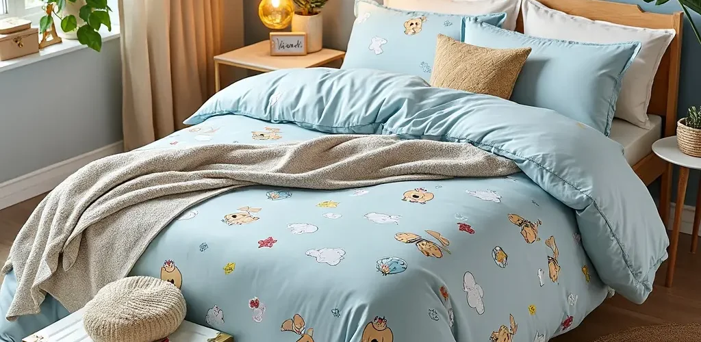 Lit de Luxe pour Enfants Literie Elegante et Confortable