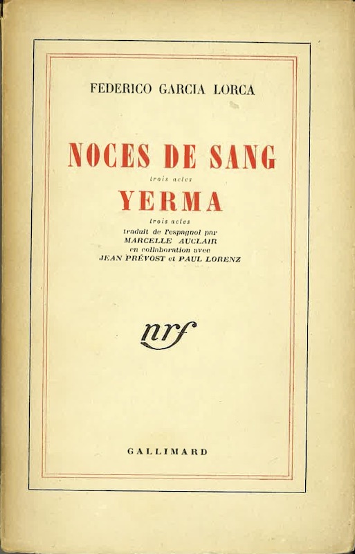 lorca noces sang yerma