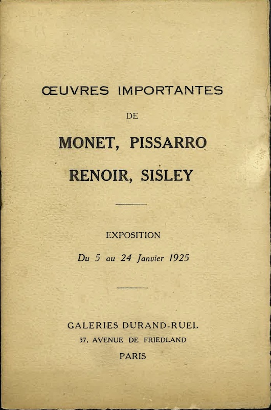 monet pissarro renoir sisley durand ruel
