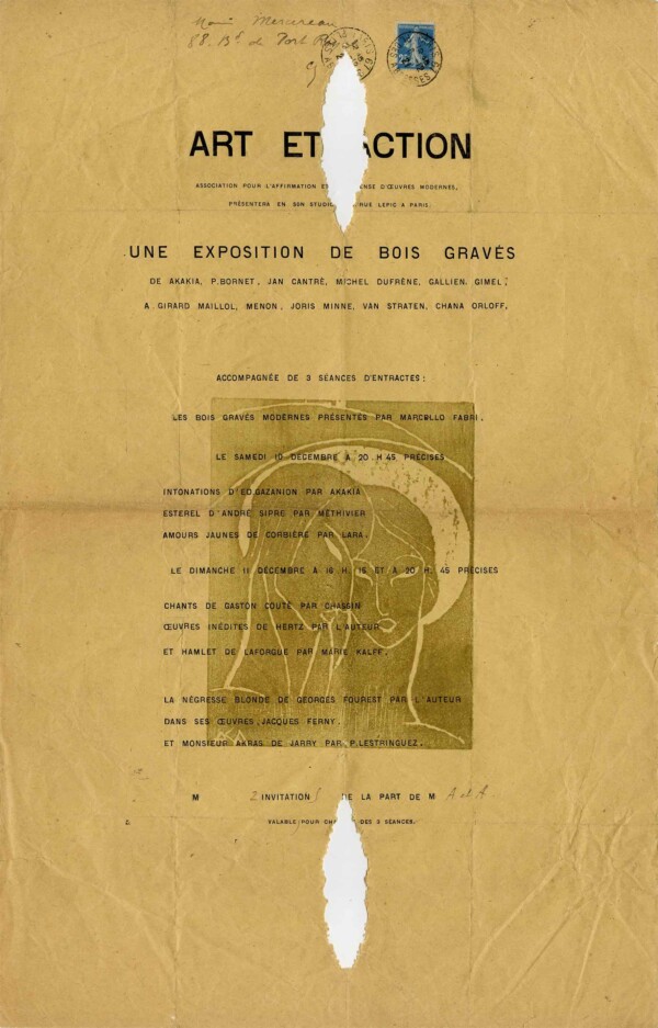 Art et action-exposition de bois gravé