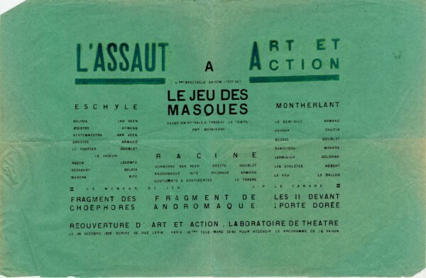 Art et action-le jeu des masques