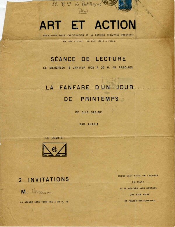 Art et action-la fanfare d'un jour