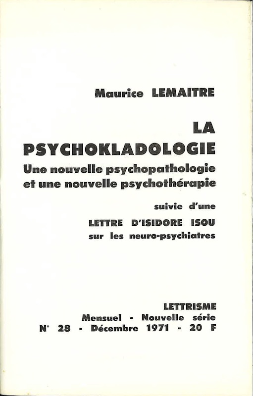 lettrisme 28 psychokladologie