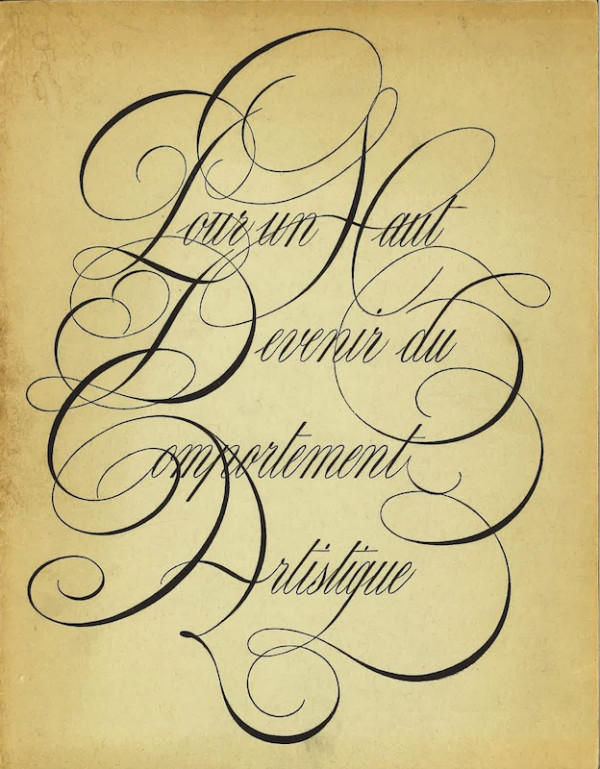 Michel TAPIE, POUR UN HAUT DEVENIR DU COMPORTEMENT ARTISTIQUE