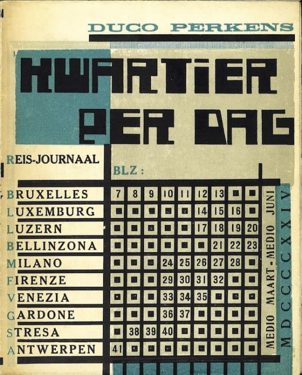 Duco PERKENS, KWARTIER PER DAG