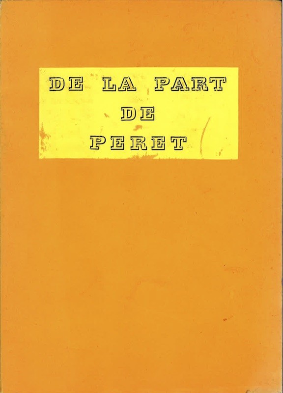 (Benjamin PERET) DE LA PART DE PERET