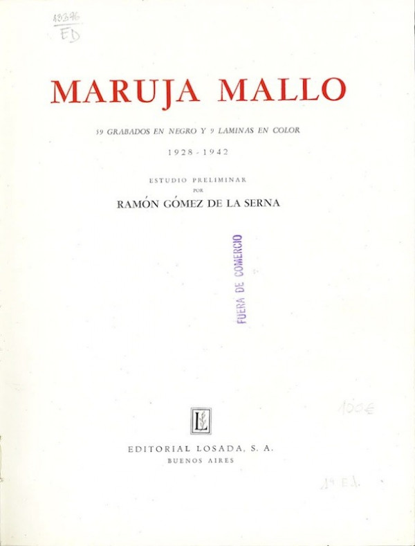 (Maruja MALLO) Ramon Gomez de la Serna, MARUJA MALLO