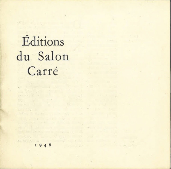 EDITIONS DU SALON CARRE
