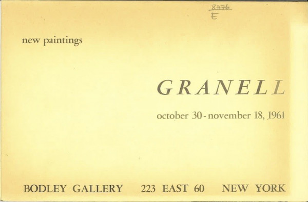 GRANELL. NEW PAINTINGS