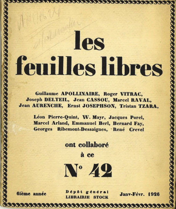 (REVUE) LES FEUILLES LIBRES