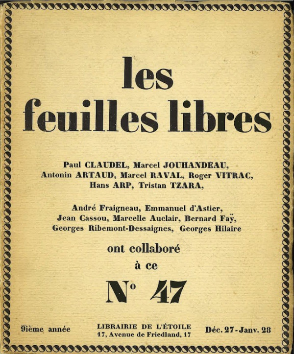 (REVUE) LES FEUILLES LIBRES