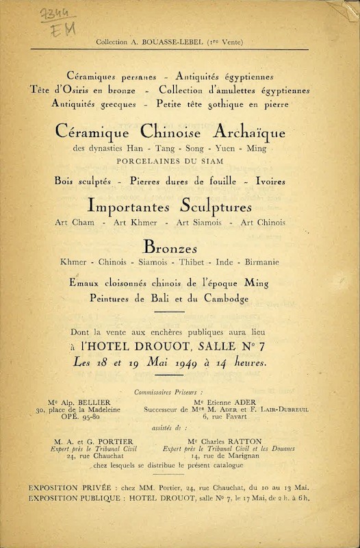 (VENTE) COLLECTION A. BOUASSE-LEBEL,