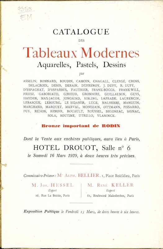 (VENTE) TABLEAUX MODERNES,