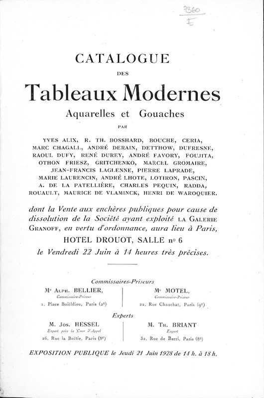 (VENTE) TABLEAUX MODERNES,