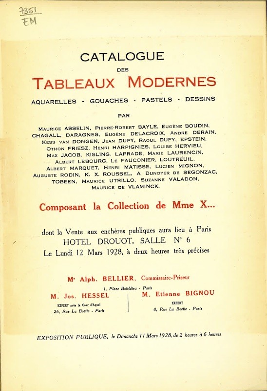 (VENTE) TABLEAUX MODERNES,