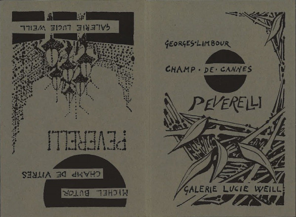 (Cesare PEVERELLI) Michel Butor, CHAMP DE VITRES / Georges Limbour, CHAMP DE CANNES,