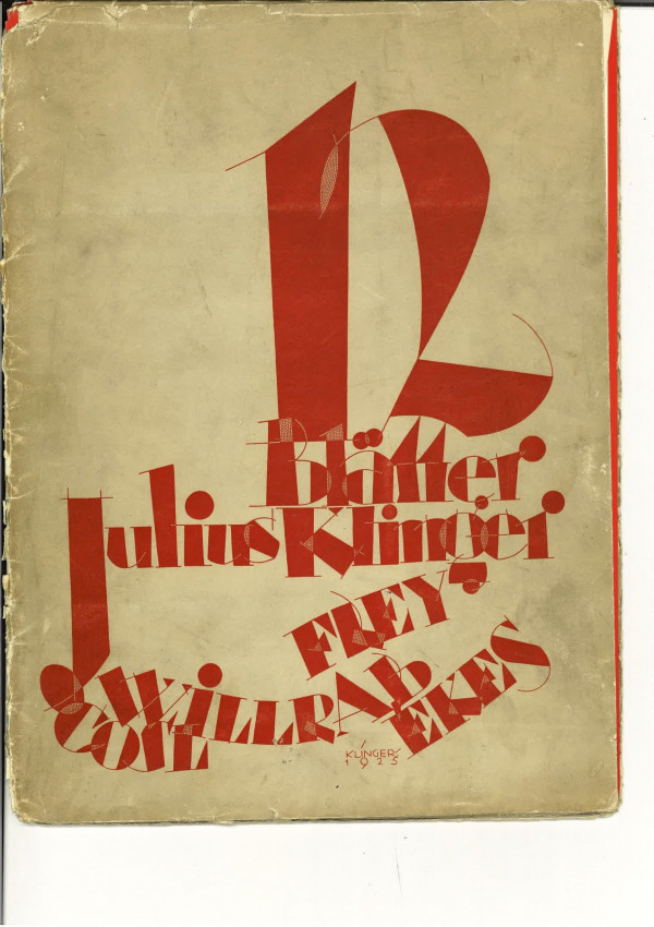 (Julius KLINGER) 12 BLATTER, JULIUS KLINGER, FREY, WILLRAB, COSL, EKES,