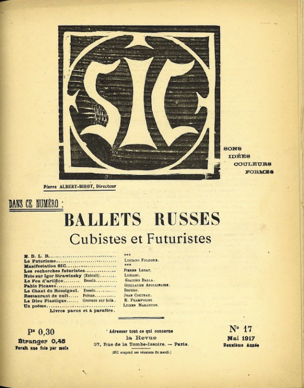 REVUE SIC, Sons, Idées, Couleurs, Formes