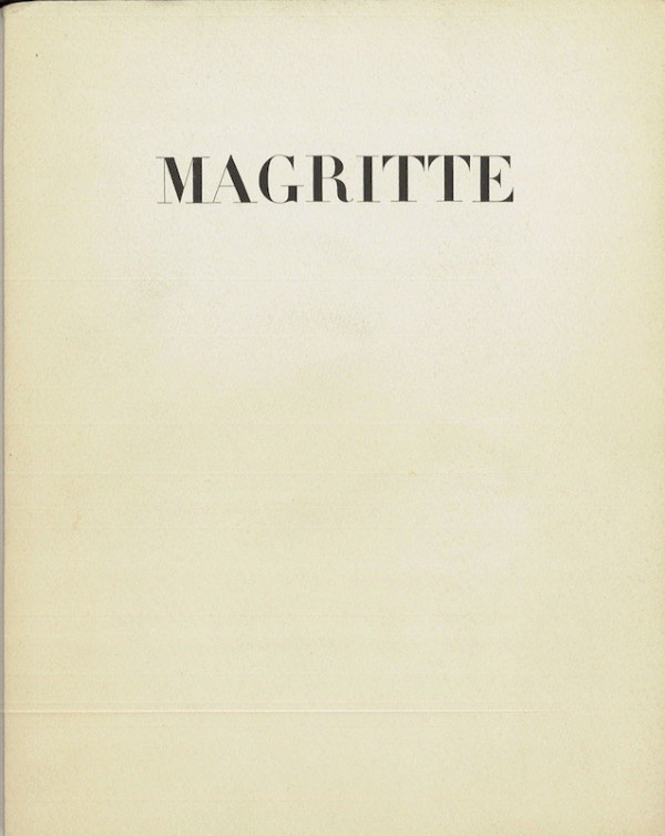 MAGRITTE. LE SENS PROPRE,