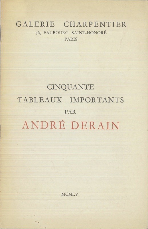 (André DERAIN) CINQUANTE TABLEAUX IMPORTANTS PAR ANDRE DERAIN,