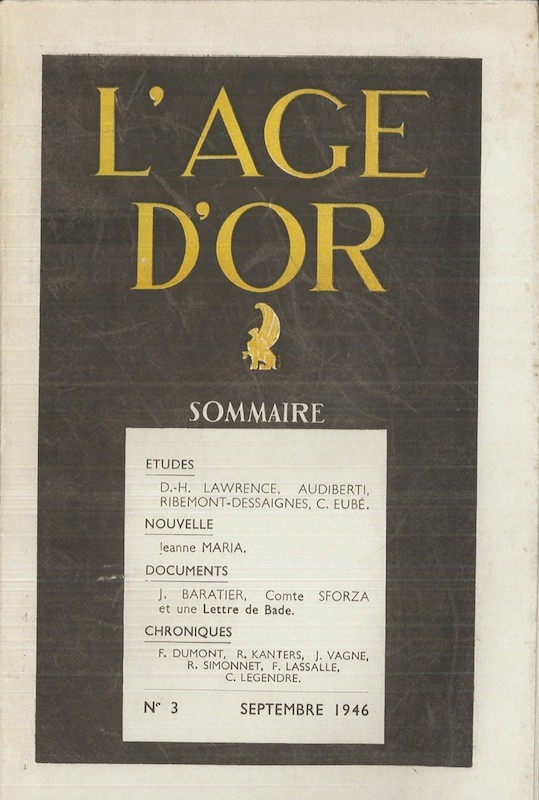 (REVUE) L'AGE D'OR,