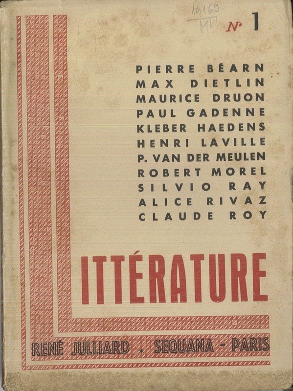 (REVUE) LITTERATURE