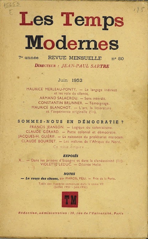 (REVUE) LES TEMPS MODERNES,