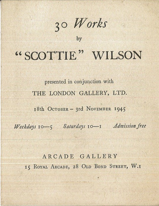 30 WORKS BY "SCOTTIE" WILSON,