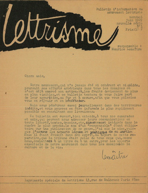 (REVUE) LETTRISME,