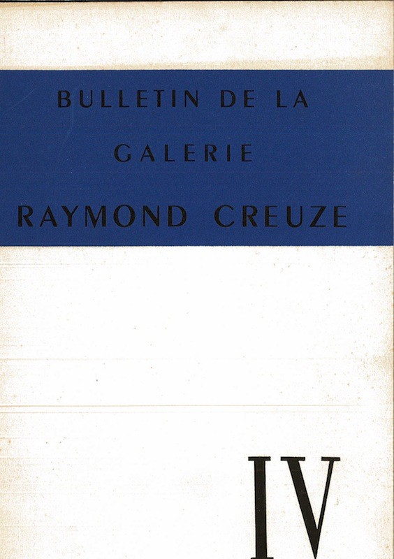 (Serge CHARCHOUNE) BULLETIN DE LA GALERIE RAYMOND CREUZE,