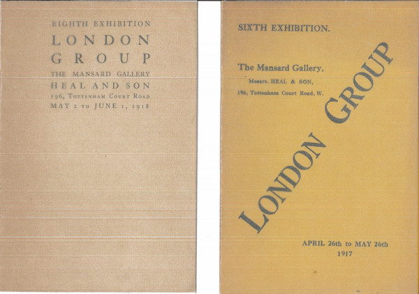 (LONDON GROUP) ENSEMBLE DE DOCUMENTS,