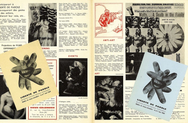 (TRACT) LIBERTE DE PAROLE, 36 heures d'action poétique permanente, 6-7 mai 1969