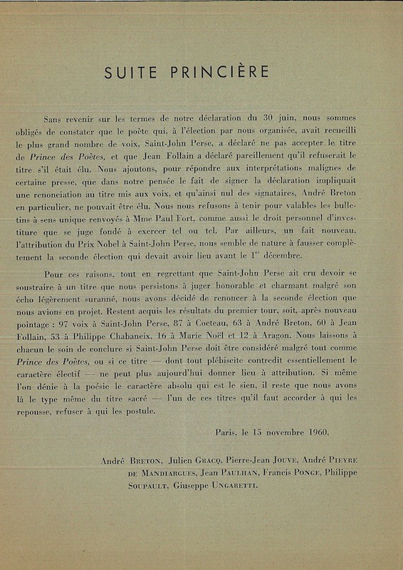 (TRACT) SUITE PRINCIERE,