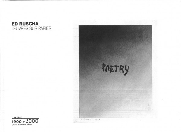 ED RUSCHA, OEUVRES SUR PAPIER