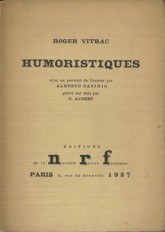 Roger VITRAC, HUMORISTIQUES,