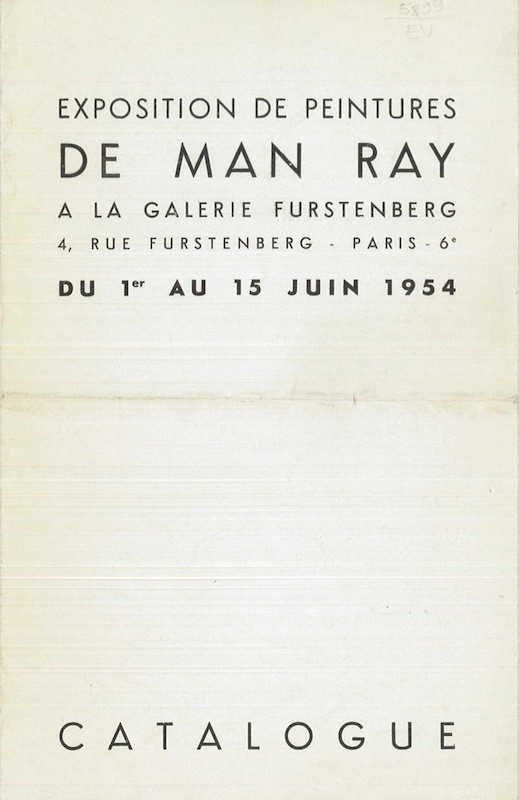 EXPOSITION DE PEINTURES DE MAN RAY,