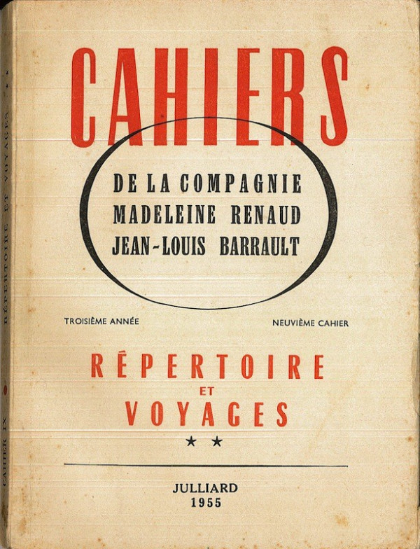 (LETTRISME) CAHIERS DE LA COMPAGNIE MADELEINE RENAUD - JEAN LOUIS BARRAULT