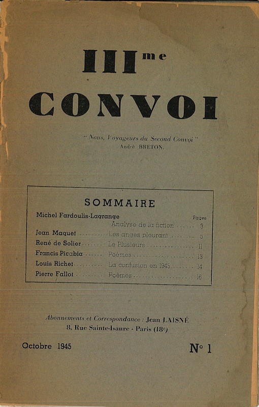 (REVUE) TROISIEME CONVOI, 