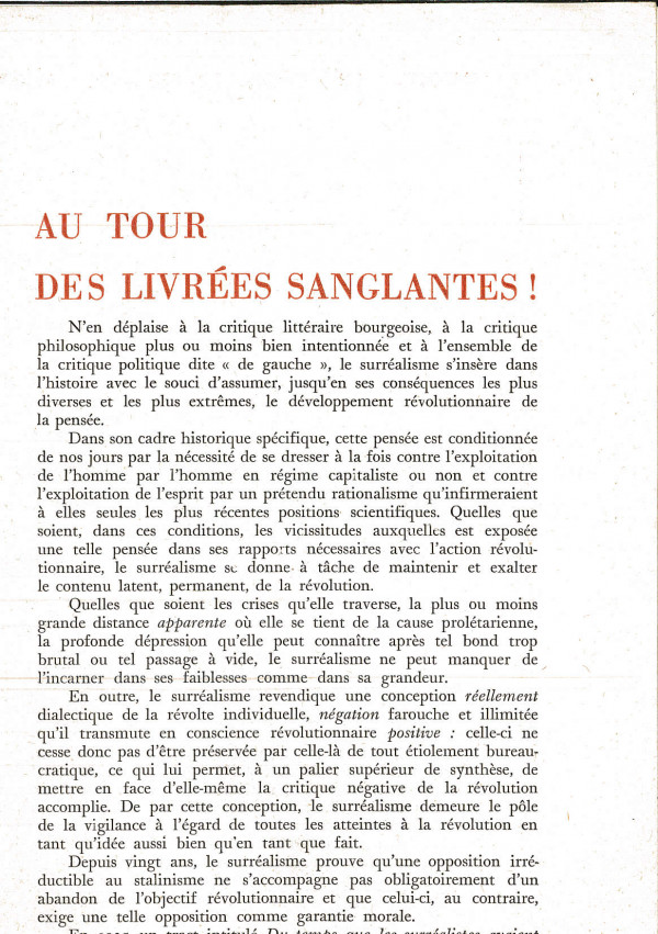 (TRACT) AU TOUR DES LIVRÉES SANGLANTES!,