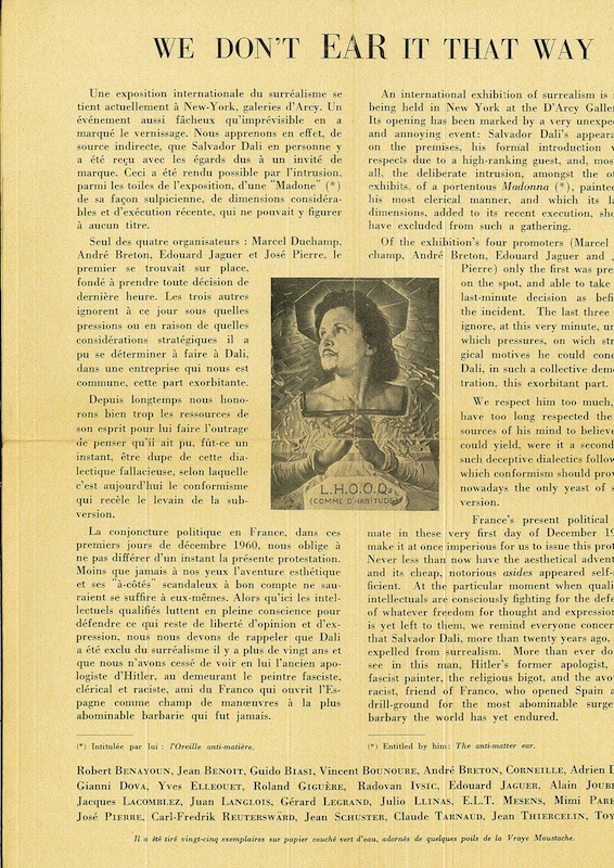 (TRACT) WE DON'T EAR IT THAT WAY,