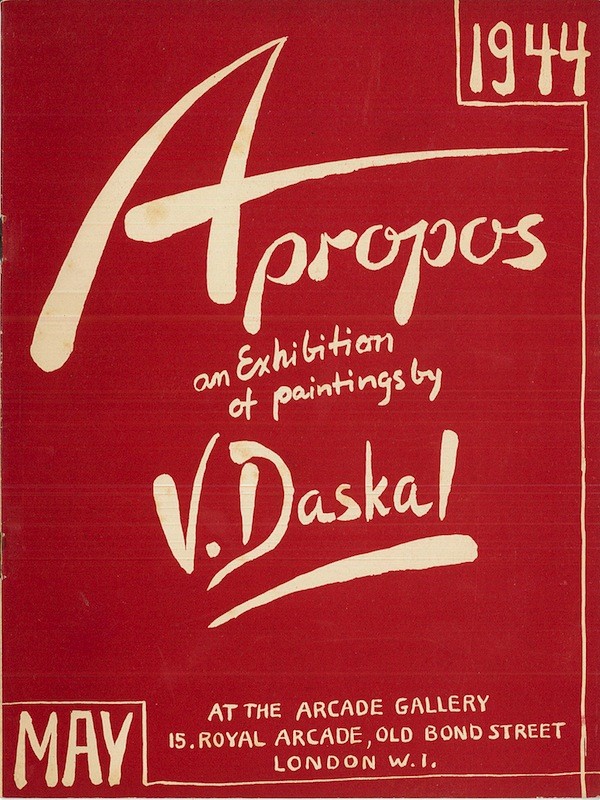 (Vladimir DASKAL) A PROPOS. AN EXHIBITION OF PAINTINGS BY V. DASKAL,