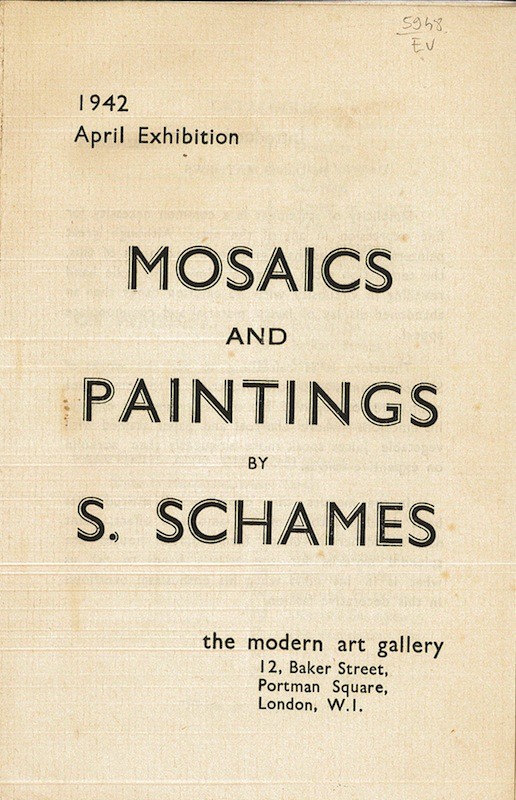 (Samson SCHAMES) MOSAICS AND PAINTINGS BY S. SCHAMES,