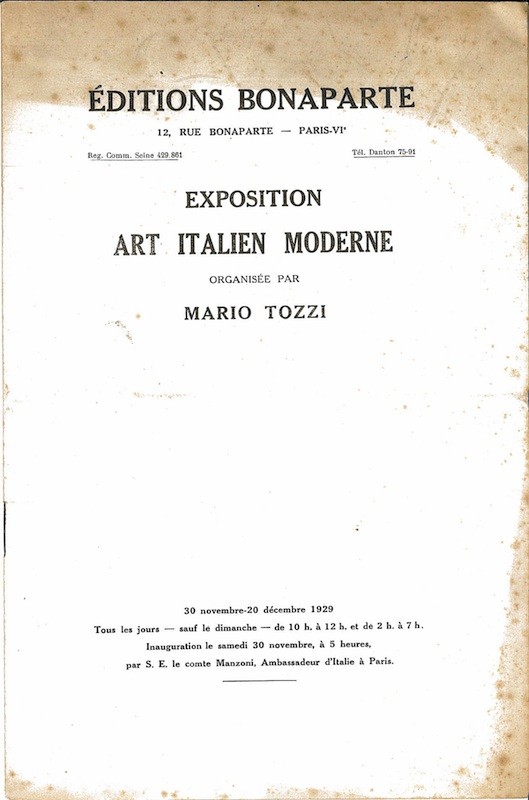 (ITALIE) ART ITALIEN MODERNE,