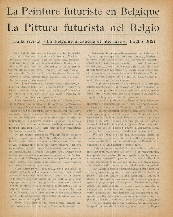 (FUTURISME) Ray NIST., LA PEINTURE FUTURISTE EN BELGIQUE, LA PITTURA FUTURISTA NEL BELGIO,