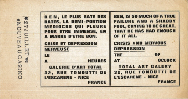 (BEN) CRISE ET DEPRESSION NERVEUSE, 