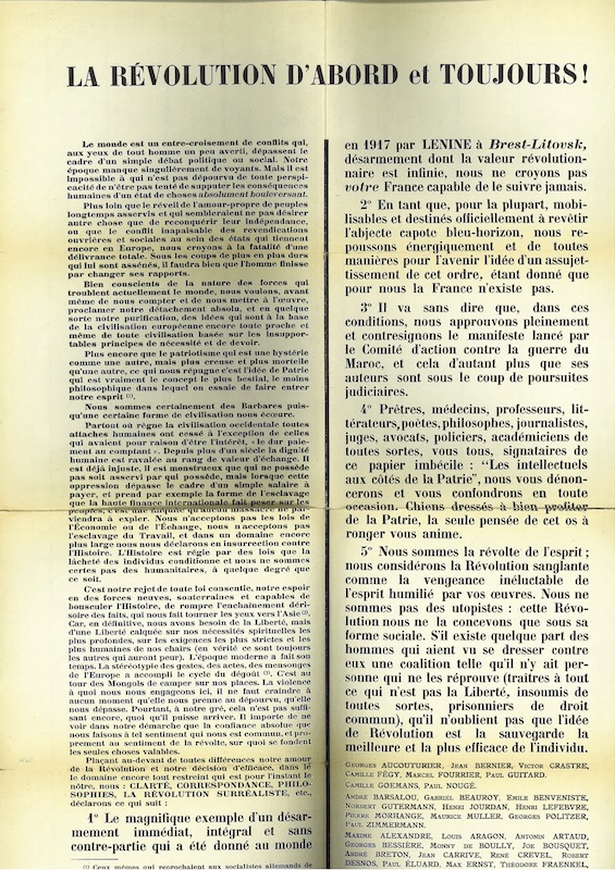 revolution dabord toujours