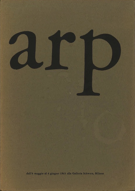 arp milan galleria schwarz 1965